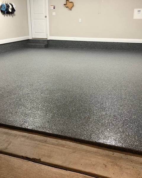 Flake epoxy flooring North Texas garage